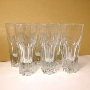 (6) High Ball Drinking Glasses Made In Italy w/ R embossed on bottom 4 oz